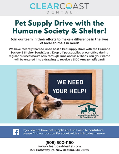 pet supply drive flyer